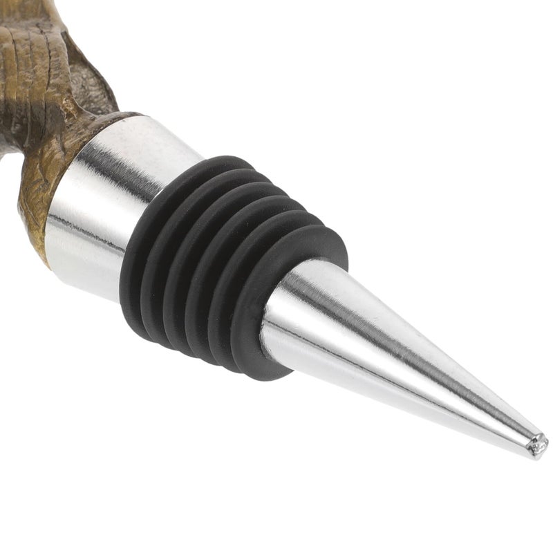 Deer Head Wine Bottle Stopper Metal Reusable with Sealing Plug for Home Bar Kitchen - Image 4