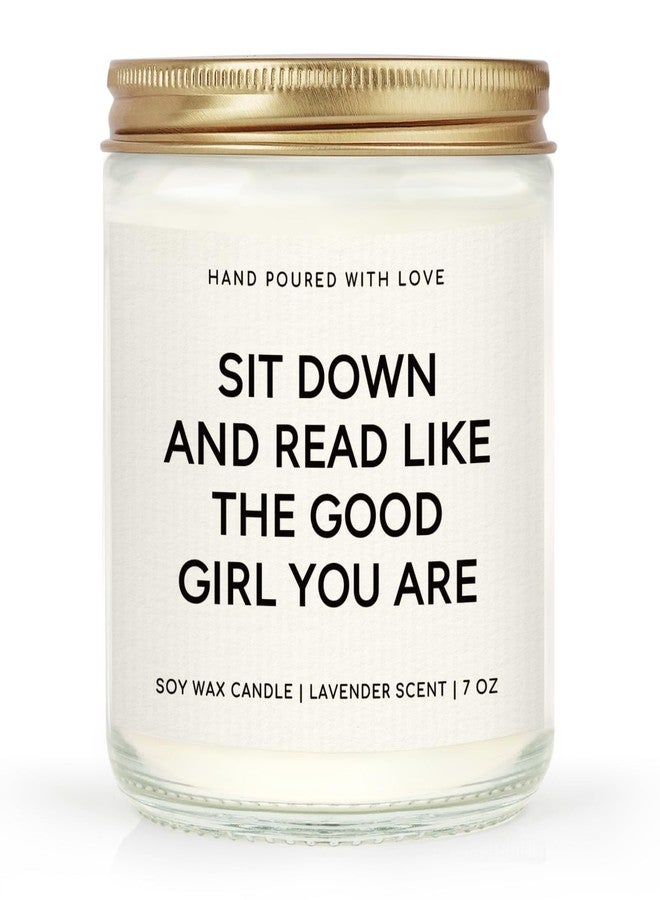 SteadStyle Book Lovers Gifts, Funny Bookish Gifts - Birthday Book Themed Ideal Presents for Girls Readers Librarian Bookworm Women, Lavender-Scented Candle 7oz - Image 1