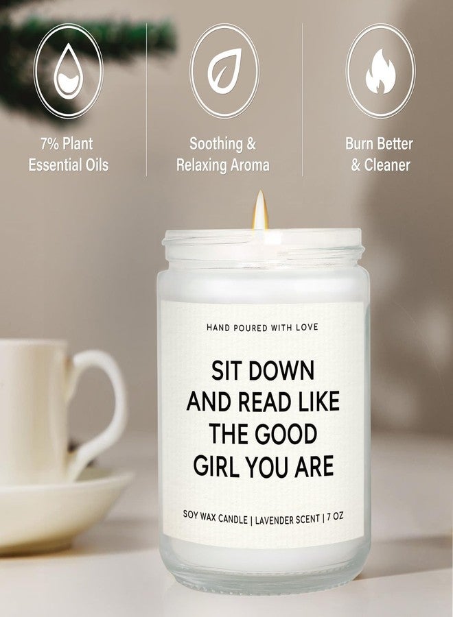 SteadStyle Book Lovers Gifts, Funny Bookish Gifts - Birthday Book Themed Ideal Presents for Girls Readers Librarian Bookworm Women, Lavender-Scented Candle 7oz - Image 5