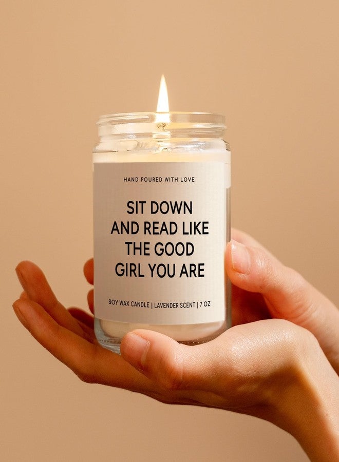 SteadStyle Book Lovers Gifts, Funny Bookish Gifts - Birthday Book Themed Ideal Presents for Girls Readers Librarian Bookworm Women, Lavender-Scented Candle 7oz - Image 4