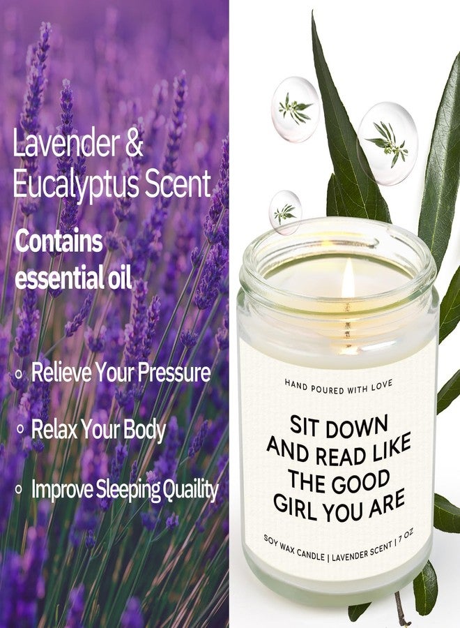 SteadStyle Book Lovers Gifts, Funny Bookish Gifts - Birthday Book Themed Ideal Presents for Girls Readers Librarian Bookworm Women, Lavender-Scented Candle 7oz - Image 3