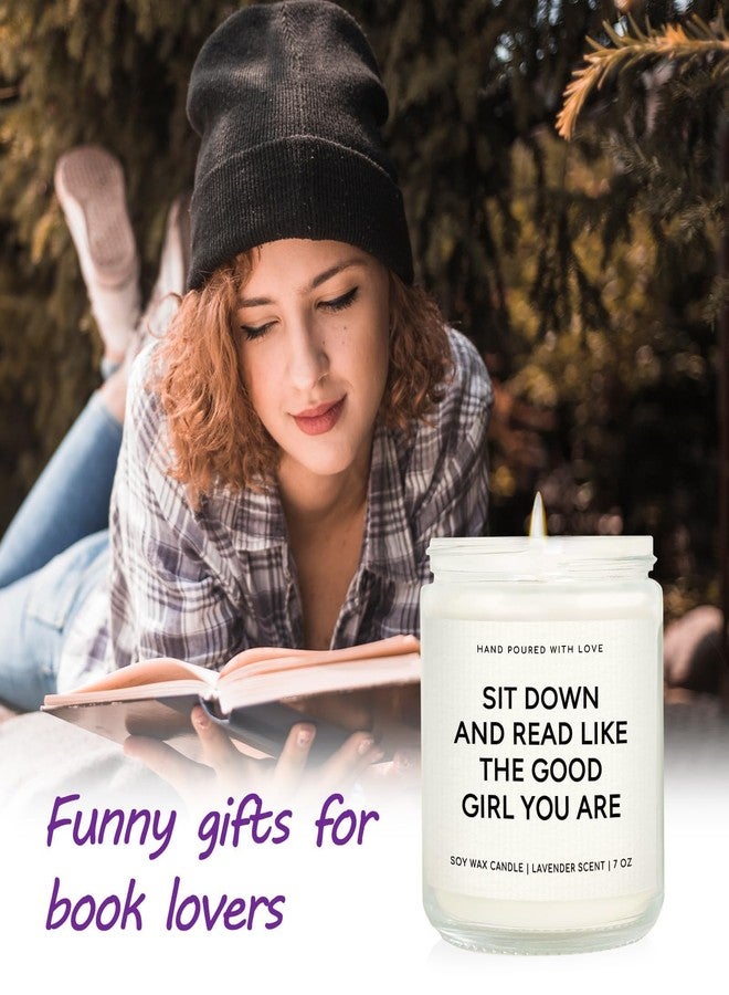 SteadStyle Book Lovers Gifts, Funny Bookish Gifts - Birthday Book Themed Ideal Presents for Girls Readers Librarian Bookworm Women, Lavender-Scented Candle 7oz - Image 2