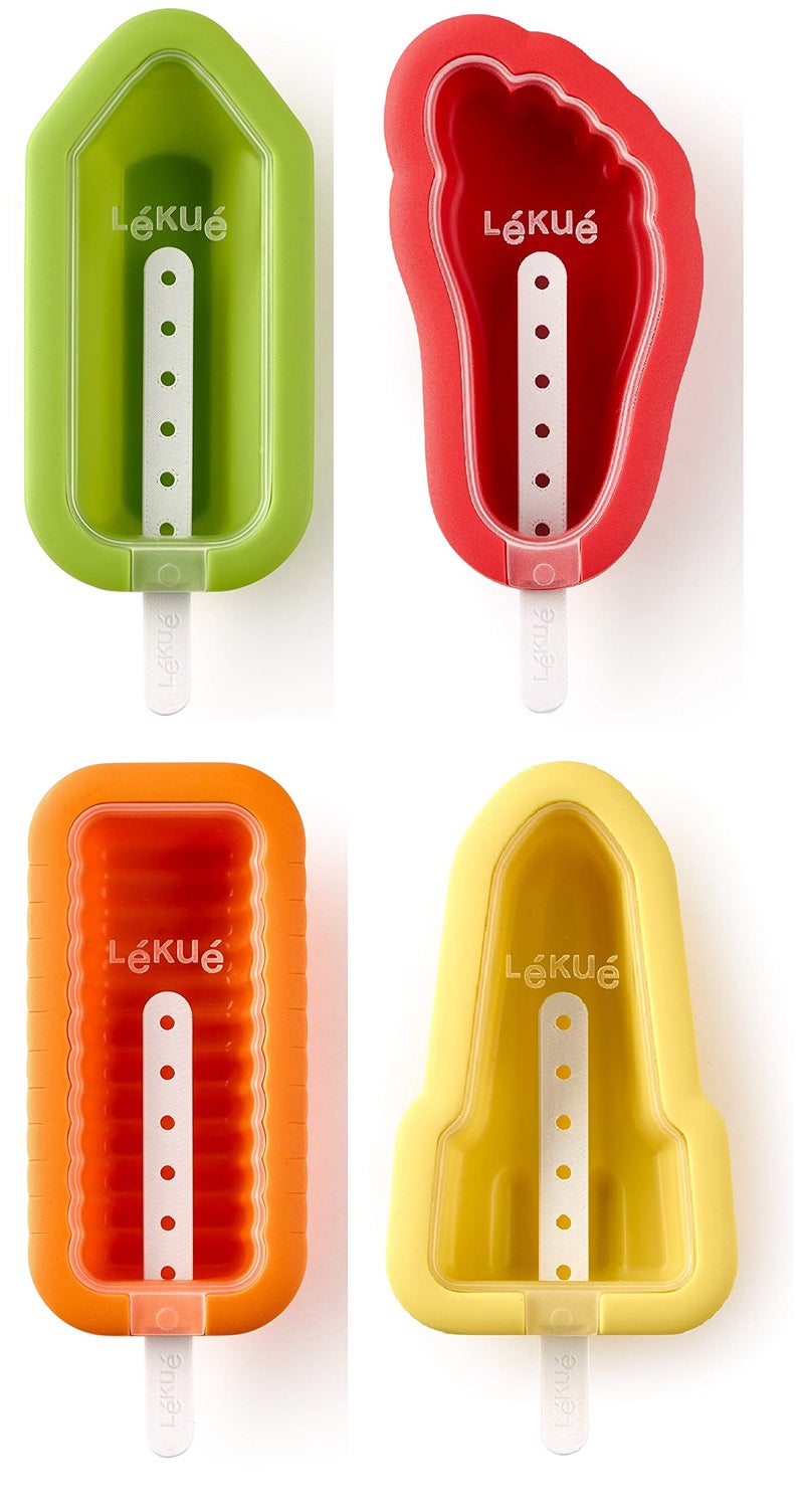 Lekue 4 Unit Iconic Assorted Shape Ice Cream Mold - Image 1