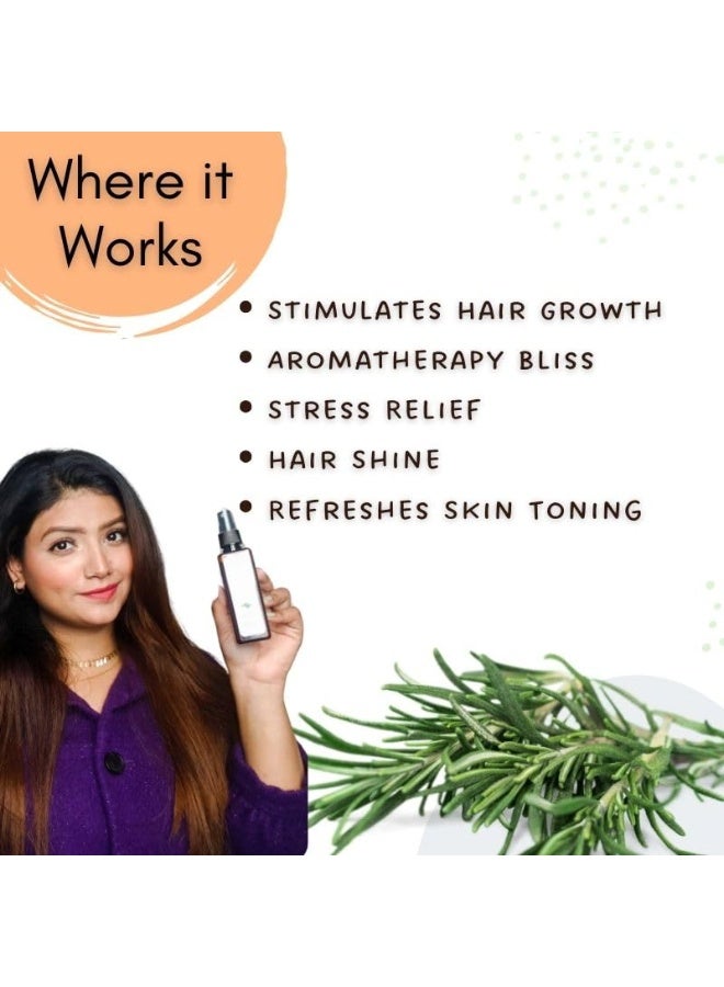 MYSTIQUE Mystiq Living Rosemay Hair Spray for Growth, Super Combo(Pack of 3)- 100 ML | Rosemary Water Helps Reduce Hair Fall - Image 4
