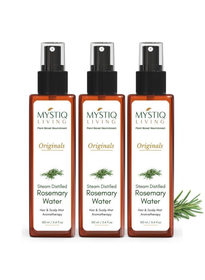MYSTIQUE Mystiq Living Rosemay Hair Spray for Growth, Super Combo(Pack of 3)- 100 ML | Rosemary Water Helps Reduce Hair Fall - Image 3