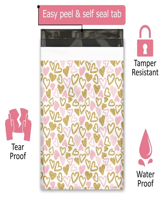 Pro Supply Global 19x24 (25) Pink Hearts Designer Poly Mailers Waterproof Self Sealing Tear Resistant Polymailers Large Shipping Envelopes Premium Printed Bags For Small Businesses - Image 3