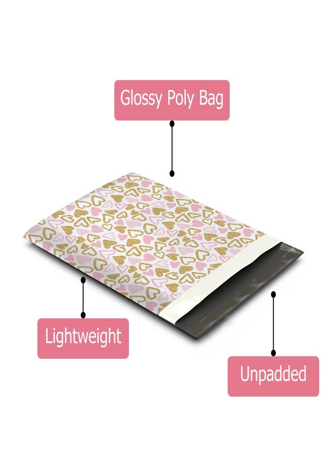 Pro Supply Global 19x24 (25) Pink Hearts Designer Poly Mailers Waterproof Self Sealing Tear Resistant Polymailers Large Shipping Envelopes Premium Printed Bags For Small Businesses - Image 4