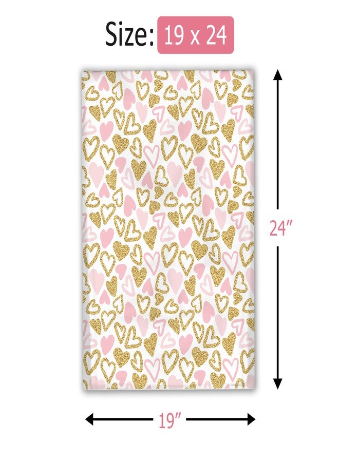 Pro Supply Global 19x24 (25) Pink Hearts Designer Poly Mailers Waterproof Self Sealing Tear Resistant Polymailers Large Shipping Envelopes Premium Printed Bags For Small Businesses - Image 2