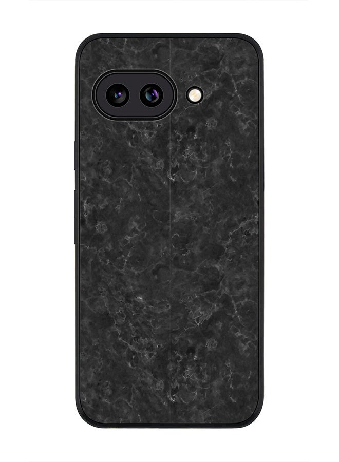 Stylizedd For Google Pixel 9a Case,Slim fit Camera Protection, Shockproof Thin Phone cover  - Marble Texture Black