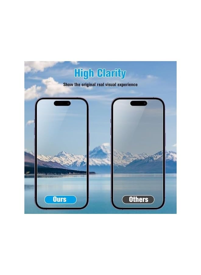 بروماس واقي شاشة الخصوصية لهاتف iPhone 16 Pro Max (6.9 بوصة) - زجاج مقسى، مضاد للوهج، مضاد للخدش، صلابة 9H، وضوح HD، تغطية كاملة، خالي من الفقاعات، مقاوم لبصمات الأصابع، سهل التركيب - Image 5