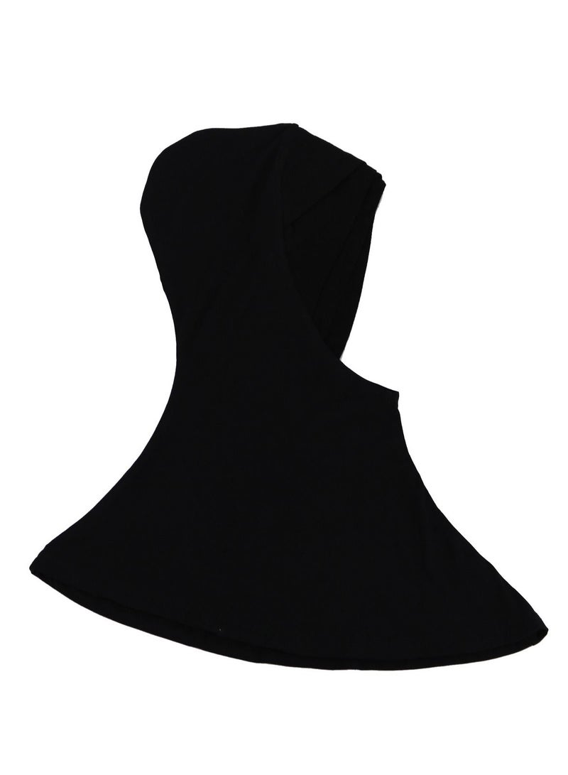 Loquat Muslim Women's Traditional Solid Color Modal Hijab Inner Cap Black - Image 2