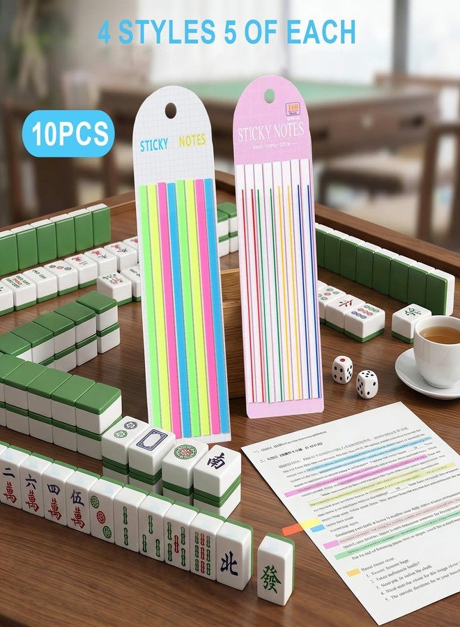 Geyynow Mahjong Highlighter Strips 5 Pack/800pcs & Stickers 5 Pack/800pcs, Mahjong Line Finder Highlighter Taps Accessories, Transparent Sticky Card Markers Reusable & No Adhesive Residue - Image 3