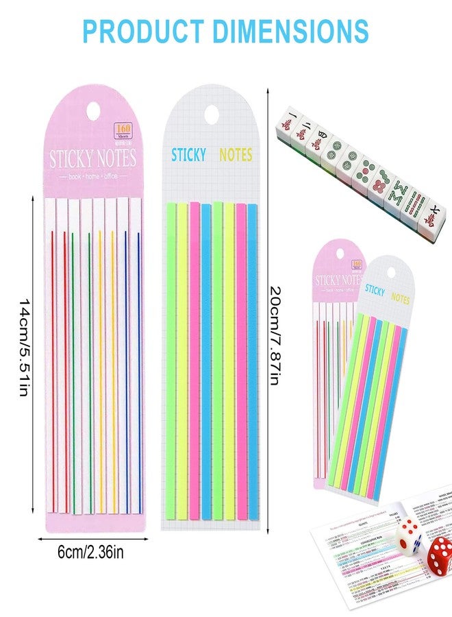 Geyynow Mahjong Highlighter Strips 5 Pack/800pcs & Stickers 5 Pack/800pcs, Mahjong Line Finder Highlighter Taps Accessories, Transparent Sticky Card Markers Reusable & No Adhesive Residue - Image 2