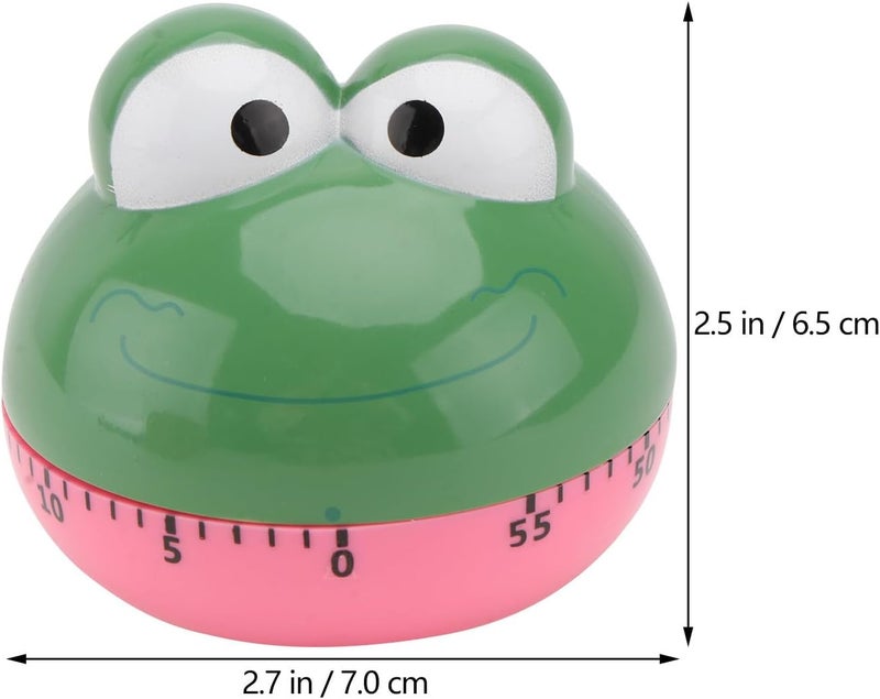 Mechanical Cooking Timer Frog Shape, Cute Cartoon Kitchen Timer with Manual Countdown, Multipurpose Time Reminder for Cooking and Household Use - Image 2