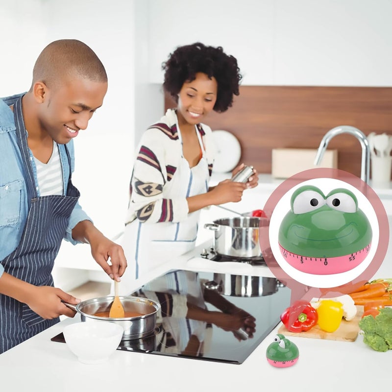Mechanical Cooking Timer Frog Shape, Cute Cartoon Kitchen Timer with Manual Countdown, Multipurpose Time Reminder for Cooking and Household Use - Image 5