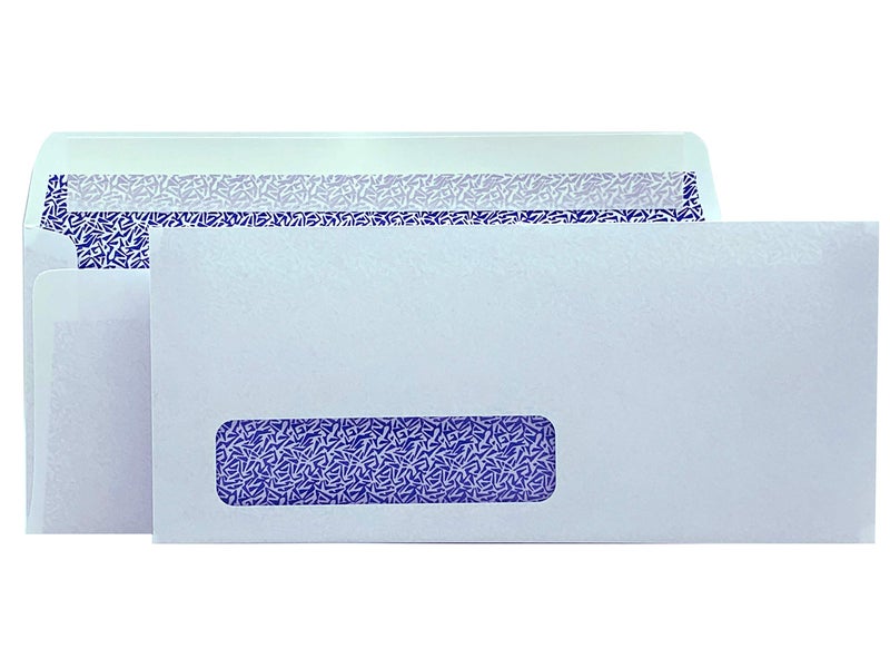 Minas Envelope - #10 Business Envelope, 4 1/8 X 9 1/2, Laser/Inkjet Compatible Left Window, Peel & Seal, Security-Tinted, 24lb. White (100) - Image 5