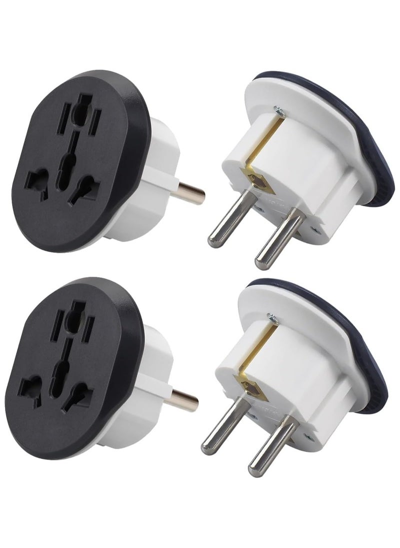 INFLUX INFLUX Universal Travel Adapter, 4-Pack International Plug Adapter–Essential Multi-Plug Extension Plug Socket for Travel, Plug Converter, UAE, USA, EU, UK, AU, CN to KSA/EU/Germany Socket  - Image 1