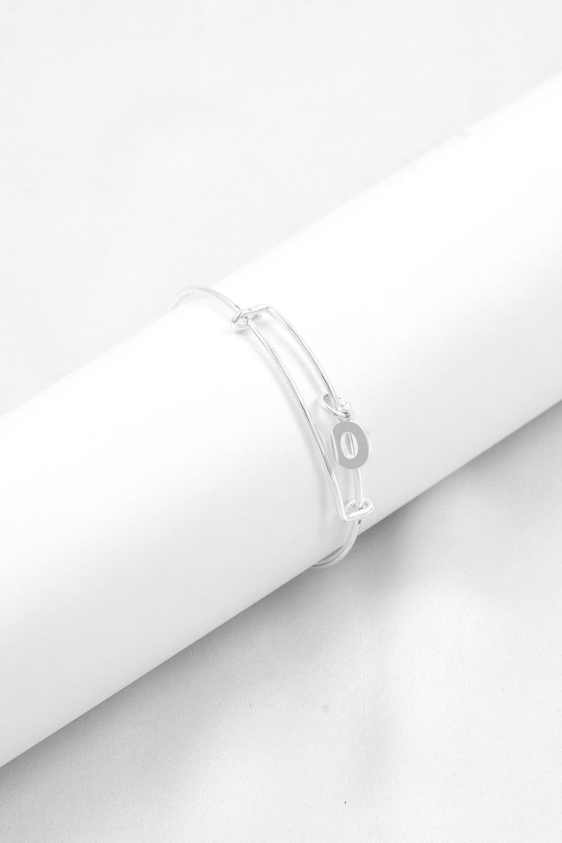 ALEX AND ANI Women Initial O III Bracelet, Shiny Silver - Image 1
