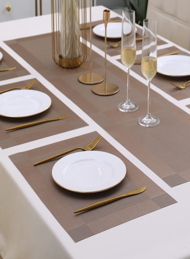 HOKIPO PVC Placemats with Table Runner for Dining Table 6 Seater (AR4232) - Image 4