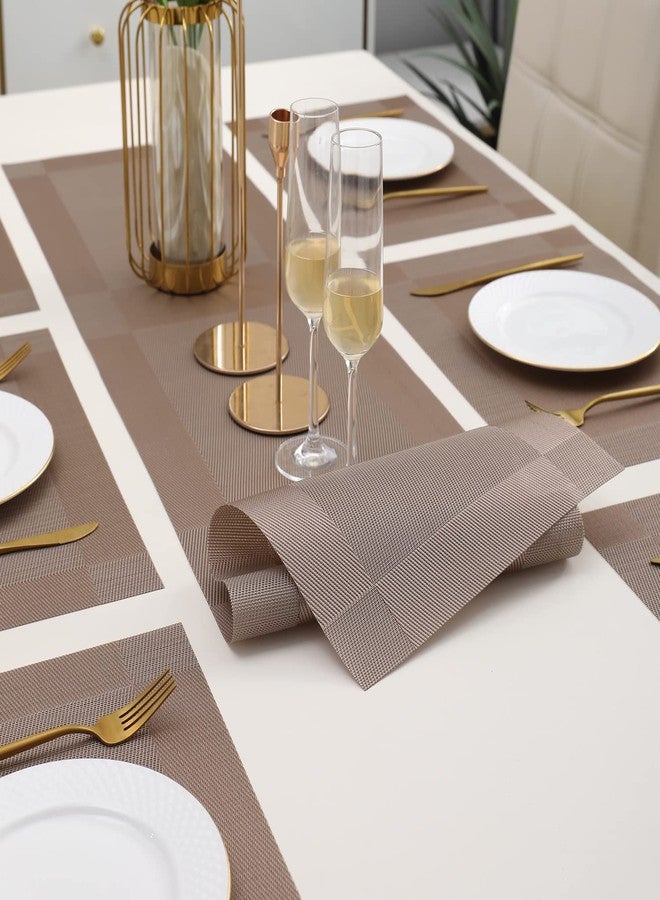 HOKIPO PVC Placemats with Table Runner for Dining Table 6 Seater (AR4232) - Image 2