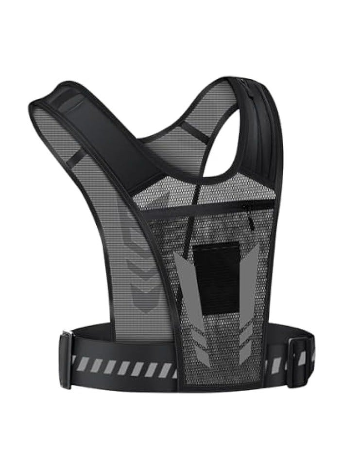 Green Tiger Running Hydration Vest, Lightweight Adjust Chest Straps Water Daypack with 1L Water Bottle Pocket, Breathable Reflective Insulation BackPacks for Women Men Outdoor Hiking Cycling Climbing Marathon - Image 1
