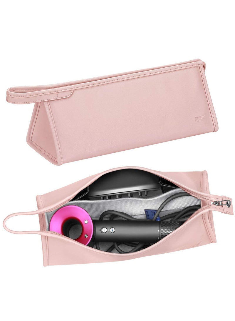 SYOSI Travel Organizer for Dyson Airwrap Curling Iron Styler Compatible Portable Travel Organizer for Airwrap Hair Dryer Styler and Accessories (Pink) - Image 1