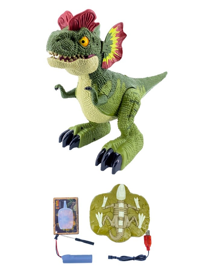 A remote control interactive dinosaur that supports movement and rotation around itself 360 degrees. It interacts with steam and sound  - Image 1