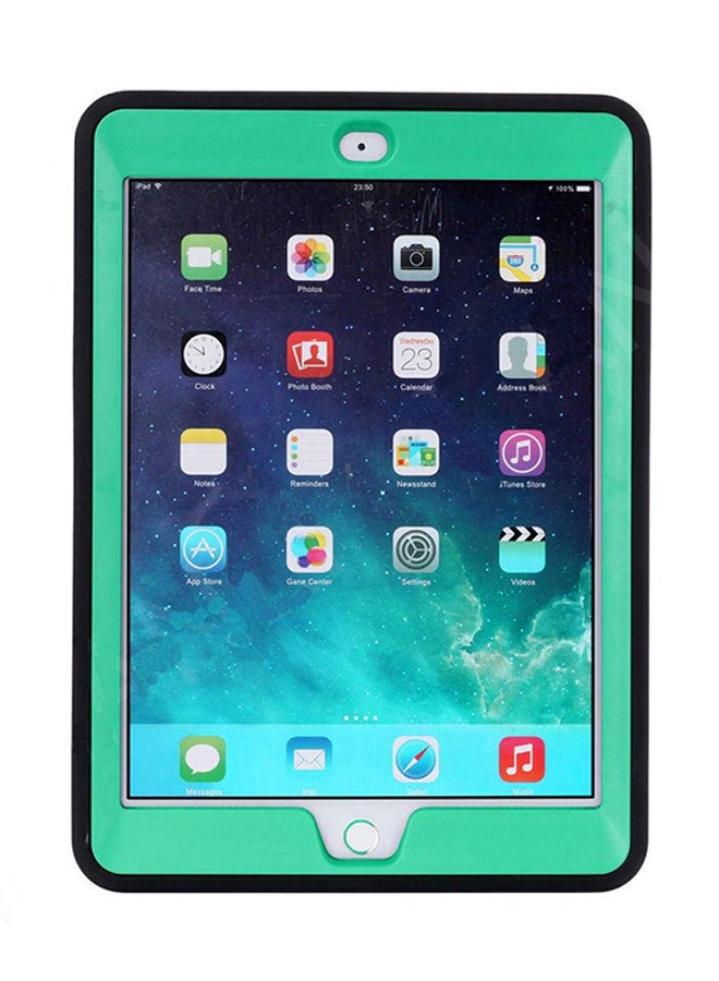 Hybrid Rigid Rubber Rugged Case Cover For Apple iPad Pro Black/Green - Image 2