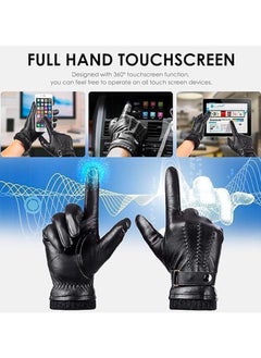 Winter Genuine Sheepskin Leather Gloves for Men, Warm Touchscreen Texting Cashmere Lined Driving Motorcycle Gloves Cashmere Lining, Driving Gloves for Outdoor Use - pzsku/Z8988C31215ECE7B8FEF4Z/45/_/1740665053/2578d5f9-7ea1-47fd-92b8-e4ccc1e3b31e