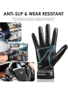 Winter Genuine Sheepskin Leather Gloves for Men, Warm Touchscreen Texting Cashmere Lined Driving Motorcycle Gloves Cashmere Lining, Driving Gloves for Outdoor Use - pzsku/Z8988C31215ECE7B8FEF4Z/45/_/1740665178/a1821feb-8a98-41e1-adcb-87ff05497e66