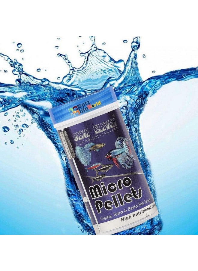 VAYINATO Aquatic Remedies Gene Eleven Slow Sinking Micro Fish Pellets, 100G For Tetra, Guppy, Barb And Betta Feed, 0.6 Mm, 46% Protein - All Life Stages - Image 1