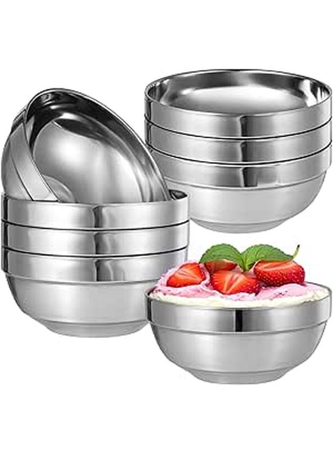Double Wall Stainless Steel Bowls 24 Oz Heat And Cold Resistant Non Slip Serving Bowls - Image 1