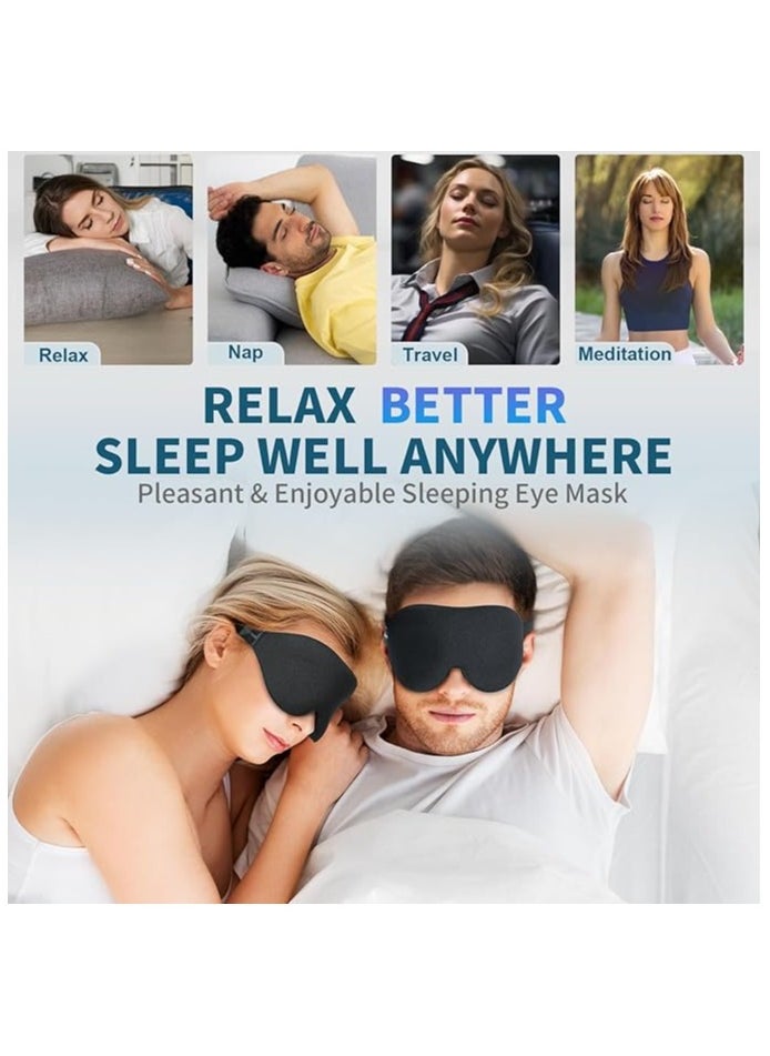 3D Contoured Sleep Mask for Women & Men, Luxury Light-Blocking Eye Mask with Carry Pouch, Adjustable Strap for Travel and Naps, Black - pzsku/Z8988DA2244E59548AD5DZ/45/_/1732453282/9692ca45-e3a2-47e9-ba80-6e0571c23047