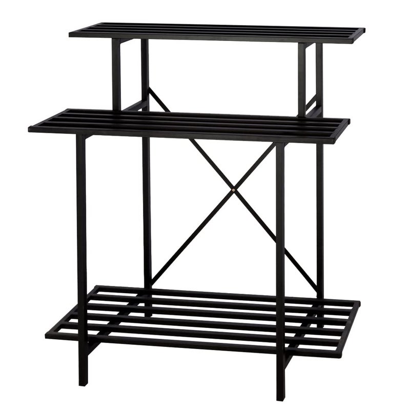 Zhongma Zhongma 3 Tier Sturdy Plant Stand SpaceSaving Heavy Duty Plant Holder for Home Indoor and Outdoor L3543 xW1732 x H3937 inch 660 LBS Capacity  Heavy Duty Construction 