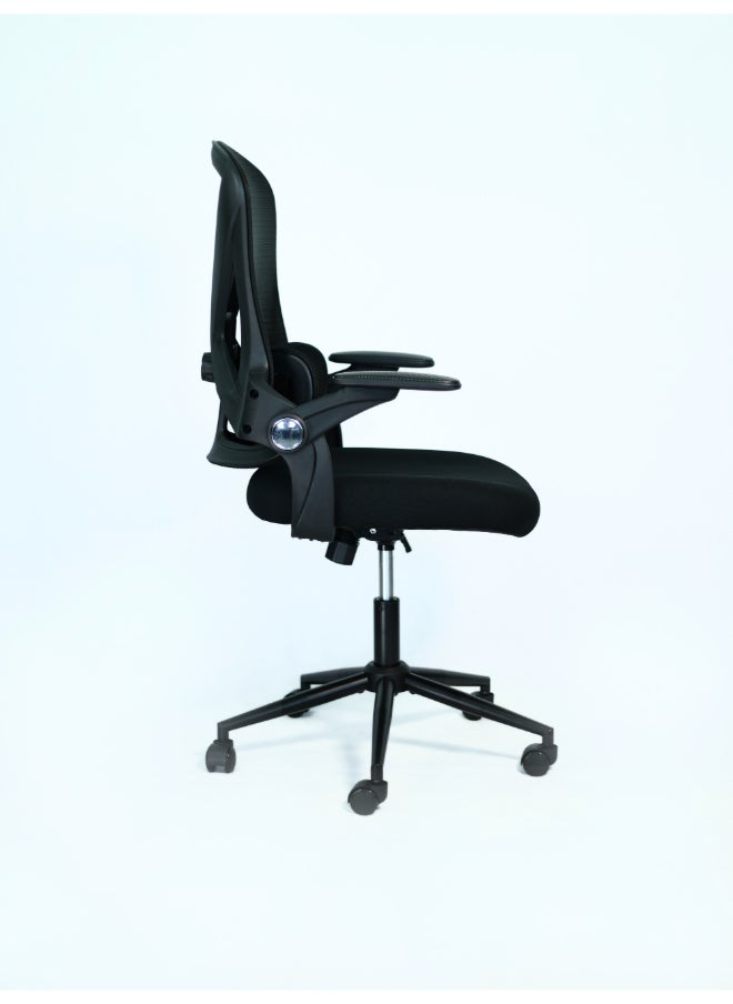 Switch - Ergonomic Home Office Chair, With Swivel Function, Height Adjustable, Durable Build, Breathable Mesh Fabric, Easy Assembly, Reliable and Durable, Black - Image 1