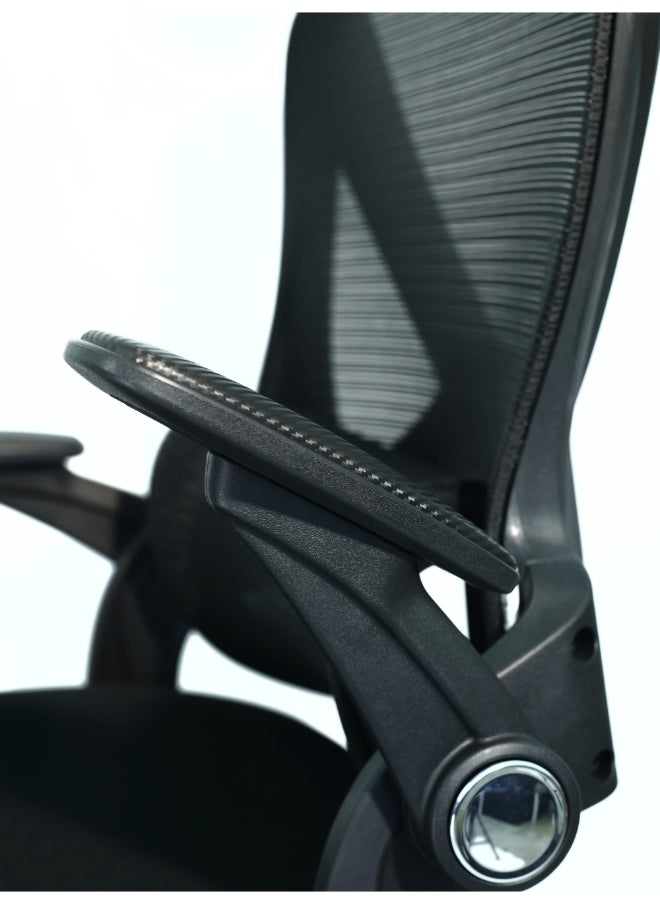 Switch - Ergonomic Home Office Chair, With Swivel Function, Height Adjustable, Durable Build, Breathable Mesh Fabric, Easy Assembly, Reliable and Durable, Black - Image 1