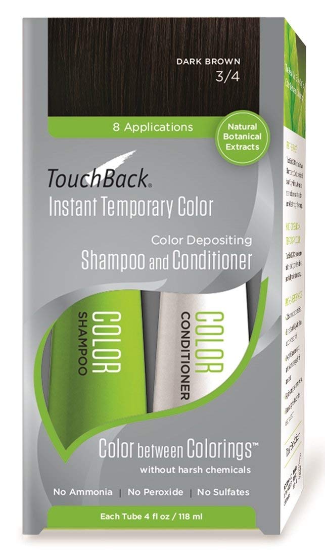 TouchBack Dark Brown Color Shampoo and Conditioner Set