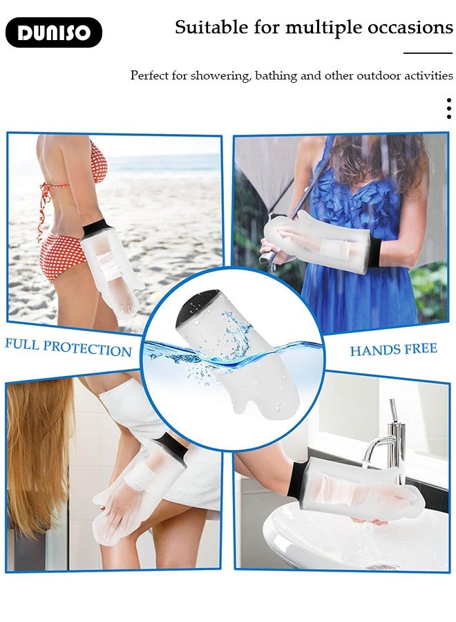 DUNISO Waterproof Hand Cast Cover Wound Protector for Shower Bath, Soft Comfortable Watertight Seal to Keep Wounds Dry, Adult Reusable Sealed Cast Bandage Dressing Protective Sleeve Bag Covers for Wound Arm, Hands, Wrists, Elbow, Finger  - Image 4