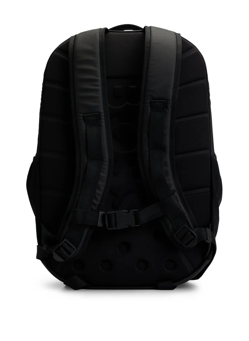 بوس Faux-leather backpack with logo details