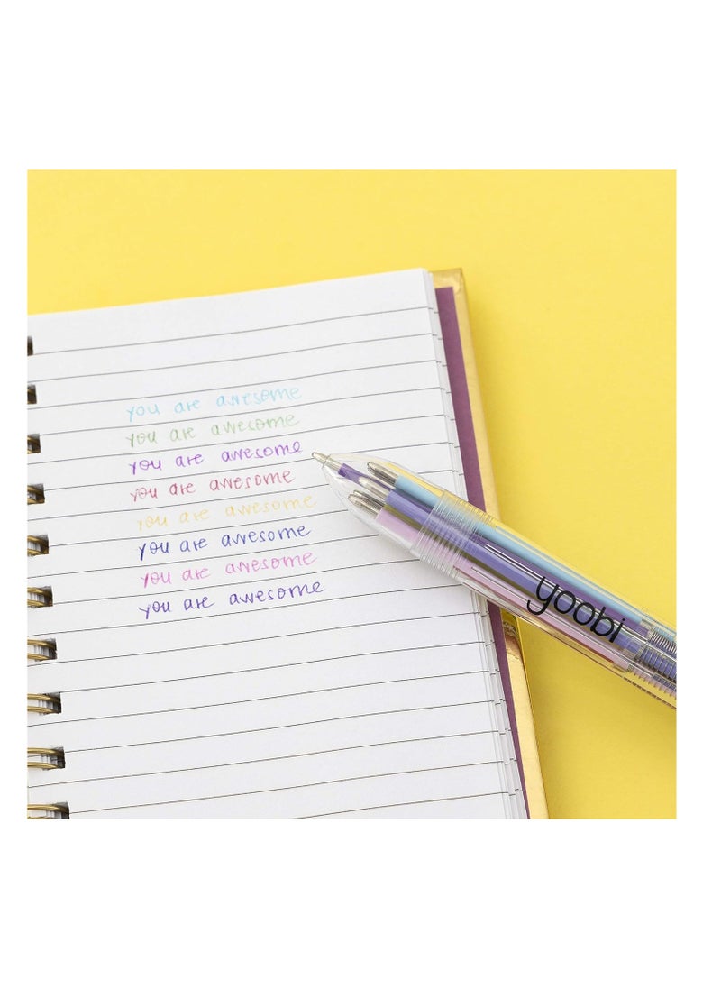 Yoobi - 8 Color Retractable Ballpoint Pen Clickable Ballpoint Multi-ink Pen - Image 1