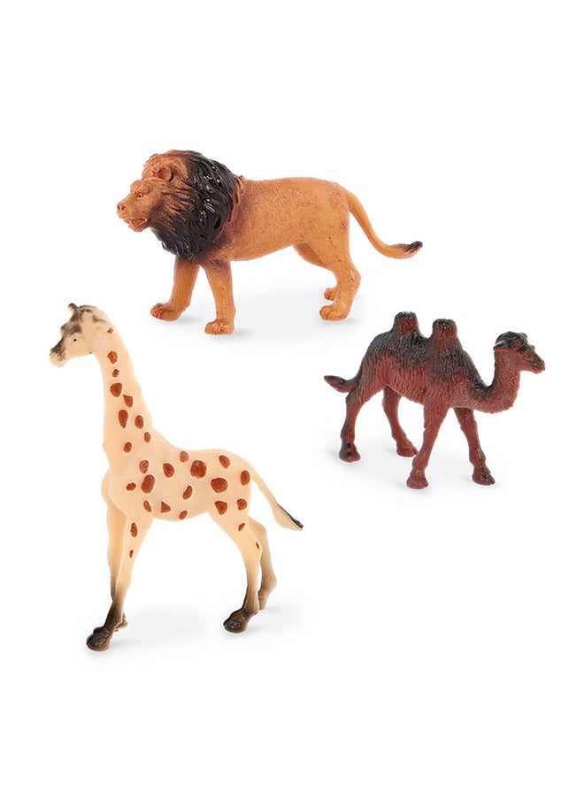 Terra by Battat 12 Pcs Wild Animals Tube, Wildlife Set-Ensembled' Animaux Sauvages, Realistic looking Mini 4-8cm Plastic Animal Figure Toys for kids 3+ Years  - Image 3