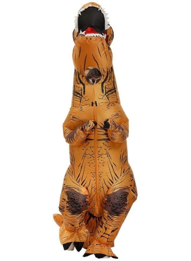 GGEROU Dinosaur Adult Costume Inflatable T-Rex Costume Funny Cosplay Costume Party Blow Up Costumes  - Image 3