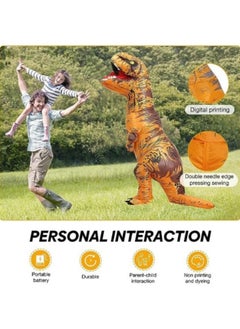 GGEROU Dinosaur Adult Costume Inflatable T-Rex Costume Funny Cosplay Costume Party Blow Up Costumes  - Image 4