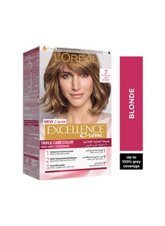 L'OREAL PARIS Excellence Crème Permanent Hair Color, 7.0 Blonde  - Image 2