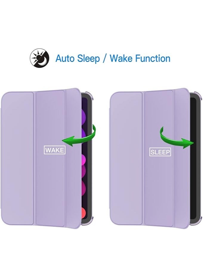 Case for iPad mini (A17 Pro, 2024 Model, 7th Generation) / mini 6 (2021 Model, 6th Generation), Slim Stand Hard Back Shell Smart Cover with Auto Wake/Sleep - Image 5