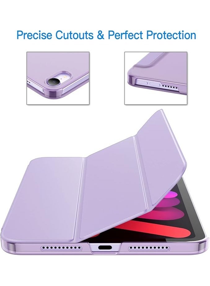 Case for iPad mini (A17 Pro, 2024 Model, 7th Generation) / mini 6 (2021 Model, 6th Generation), Slim Stand Hard Back Shell Smart Cover with Auto Wake/Sleep - Image 2