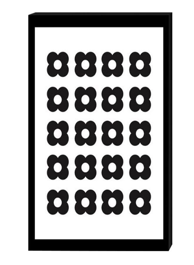 RYN Modern Wall Decor Painting With Inner Frame Black/White 40 x 60centimeter - Image 2
