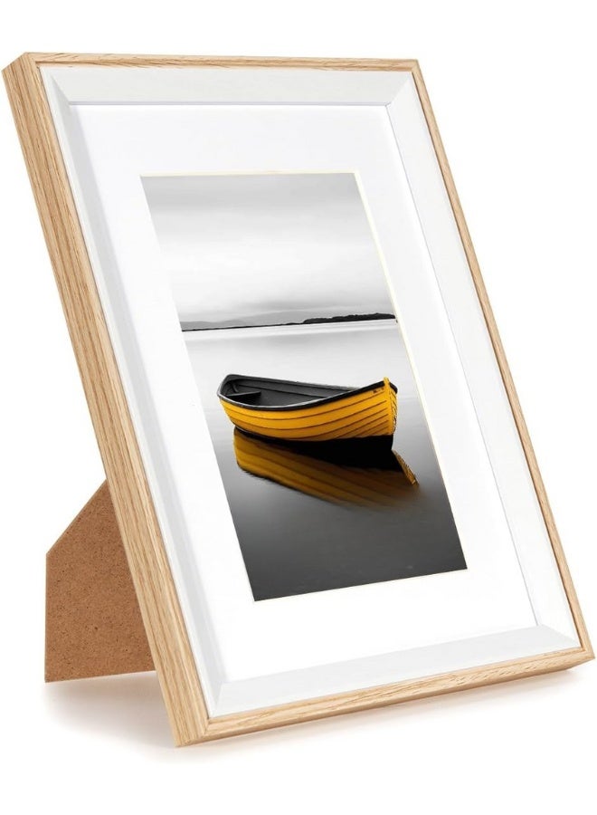 برواز صور مقاس 15x10 سم – إطار صور جداري لصور مقاس 18x13 مع الحافة الداخلية أو 15x10 سم بدونها | تصميم كلاسيكي متين يناسب ديكور المنزل والمكتب - Image 1