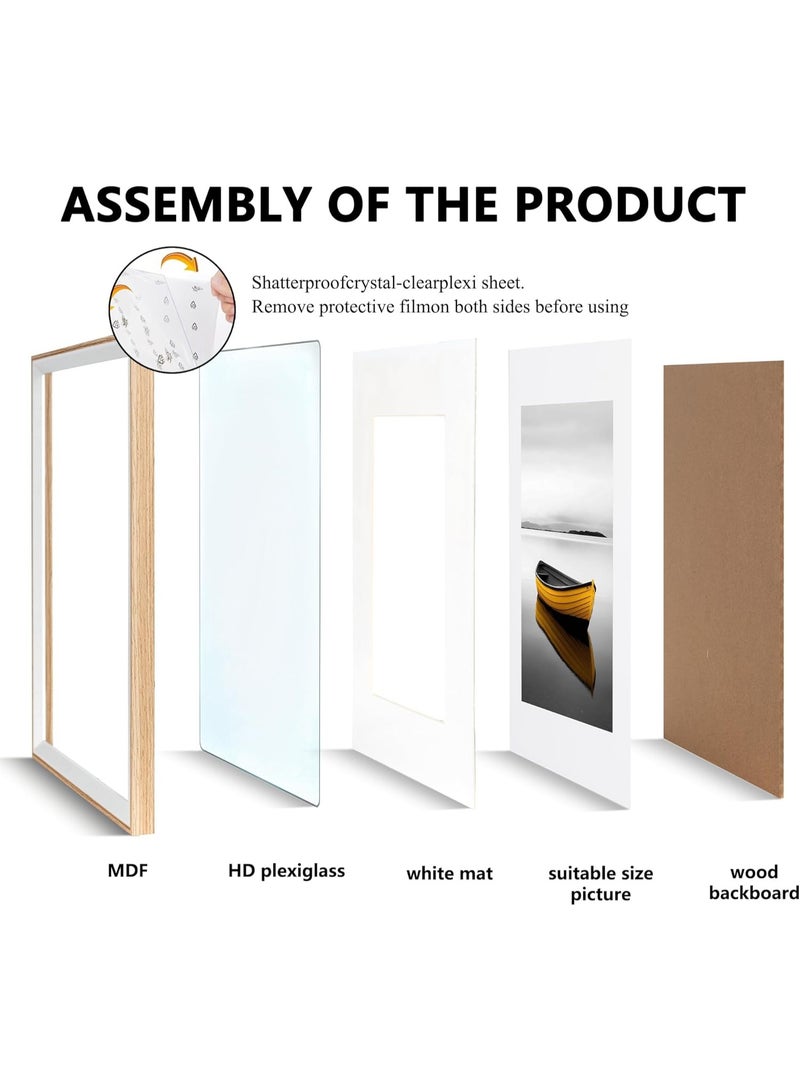 برواز صور مقاس 15x10 سم – إطار صور جداري لصور مقاس 18x13 مع الحافة الداخلية أو 15x10 سم بدونها | تصميم كلاسيكي متين يناسب ديكور المنزل والمكتب - Image 4