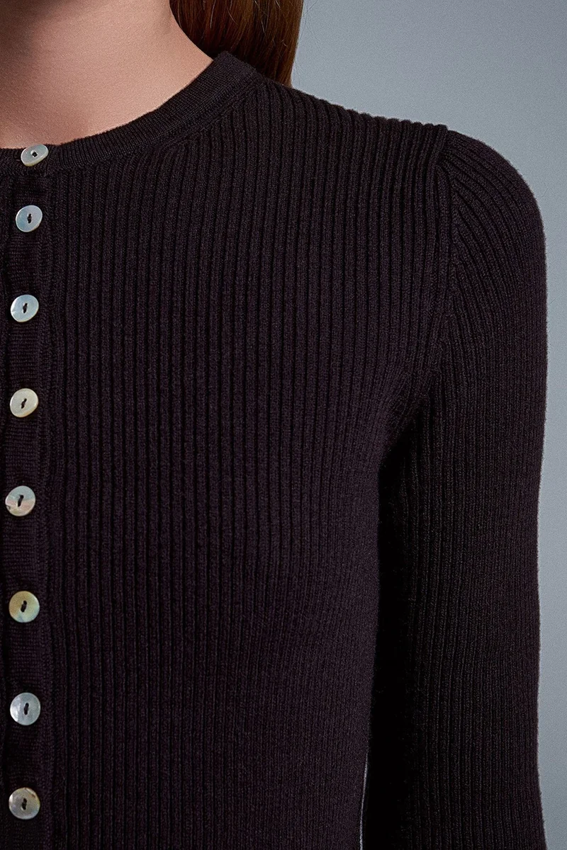 Dilvin Dark Mocha Brown DILVIN Women's Acrylic Wool Blend Sweater for Women | Best Price UAE